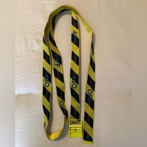 Off white Yellow and Black Industrial Belt